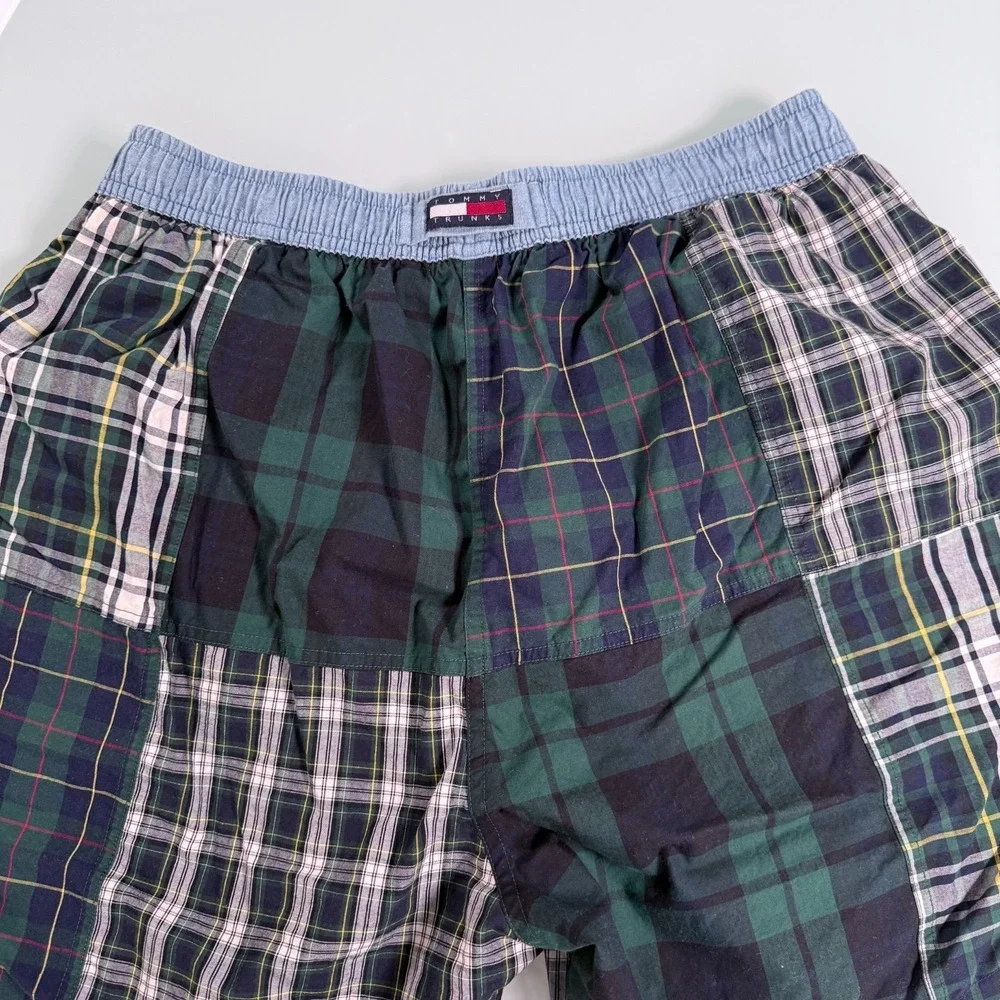 TOMMY HILFIGER Multicolor 100% Cotton Mens Mardras Swim Trunks Lined - Large
